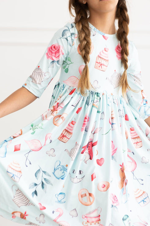 wonderland-3-4-sleeve-pocket-twirl-dress Mila &  Rose - Sophia's Style--45846--7